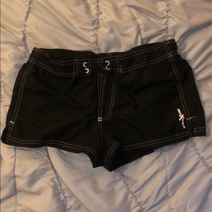 Black swim shorts